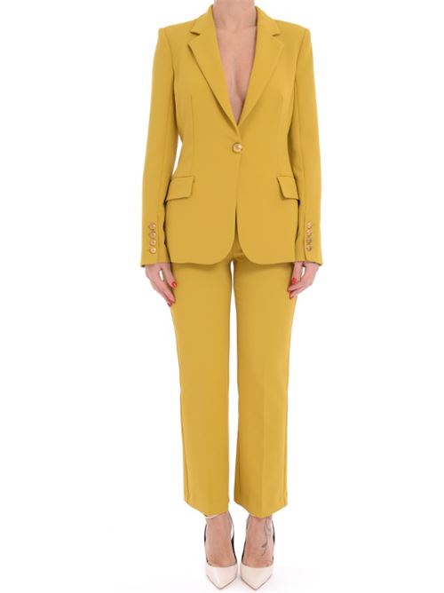 Single-breasted suit in curry crêpe ELISABETTA FRANCHI | TP00151E2.DC6